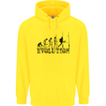 Evolution of Rugby Player Union Funny Childrens Kids Hoodie Yellow