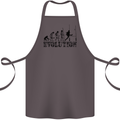 Evolution of Rugby Player Union Funny Cotton Apron 100% Organic Dark Grey