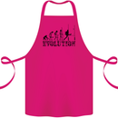 Evolution of Rugby Player Union Funny Cotton Apron 100% Organic Pink