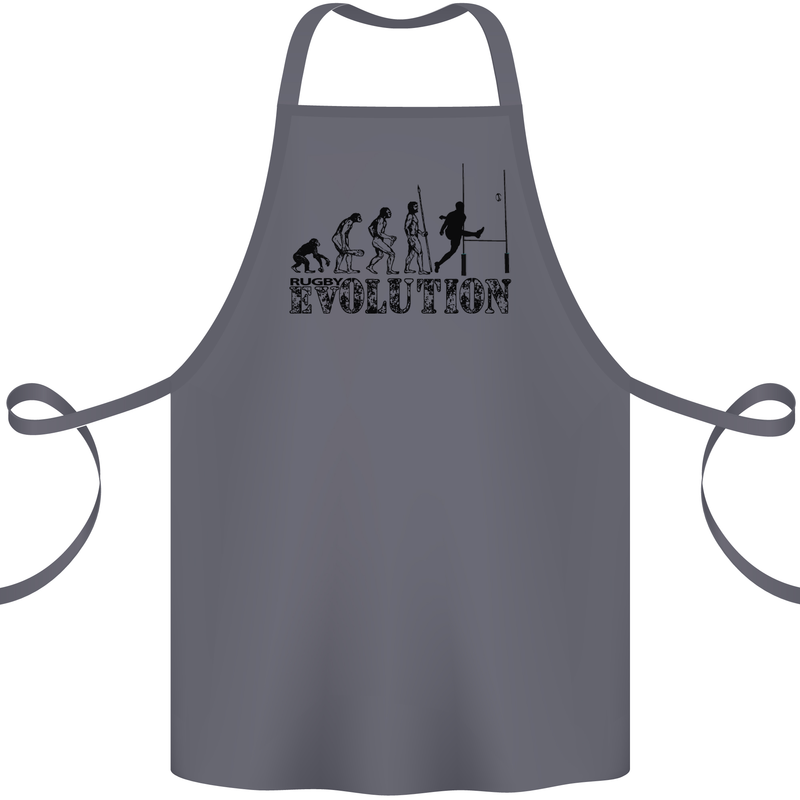 Evolution of Rugby Player Union Funny Cotton Apron 100% Organic Steel