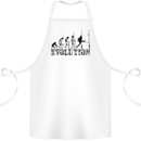 Evolution of Rugby Player Union Funny Cotton Apron 100% Organic White
