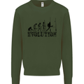 Evolution of Rugby Player Union Funny Kids Sweatshirt Jumper Forest Green