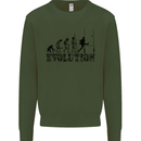 Evolution of Rugby Player Union Funny Kids Sweatshirt Jumper Forest Green