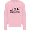 Evolution of Rugby Player Union Funny Kids Sweatshirt Jumper Light Pink