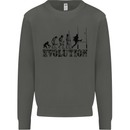 Evolution of Rugby Player Union Funny Kids Sweatshirt Jumper Storm Grey