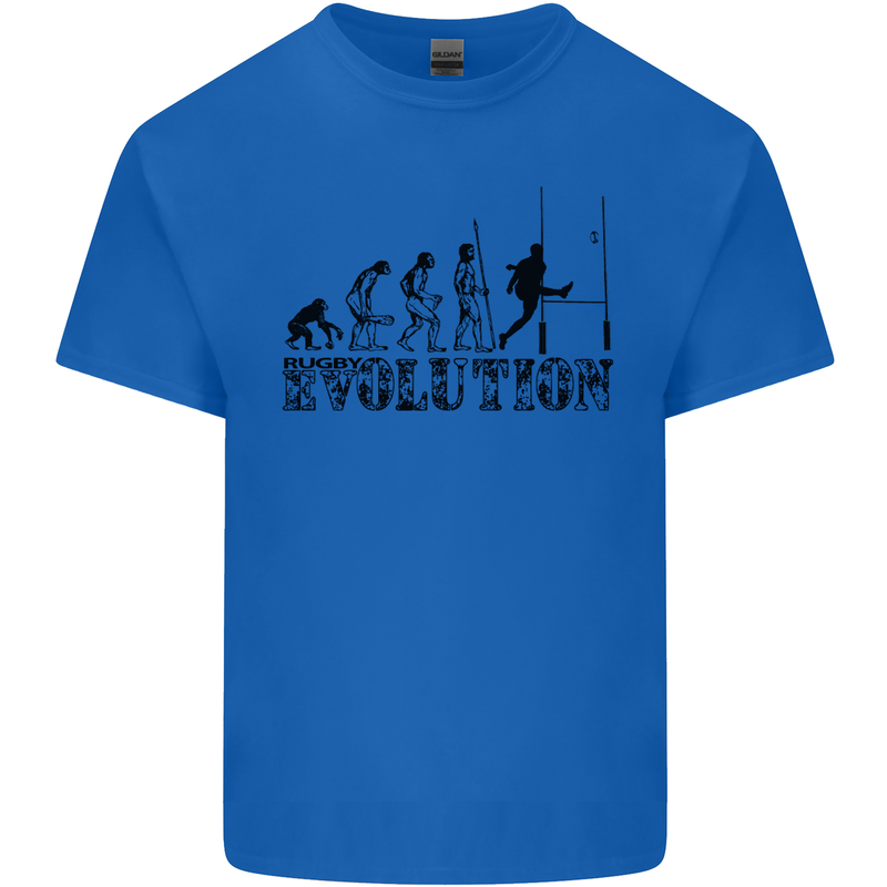 Evolution of Rugby Player Union Funny Kids T-Shirt Childrens Royal Blue