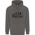 Evolution of Rugby Player Union Funny Mens 80% Cotton Hoodie Charcoal