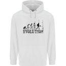 Evolution of Rugby Player Union Funny Mens 80% Cotton Hoodie White