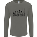 Evolution of Rugby Player Union Funny Mens Long Sleeve T-Shirt Charcoal