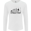 Evolution of Rugby Player Union Funny Mens Long Sleeve T-Shirt White