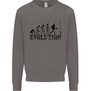 Evolution of Rugby Player Union Funny Mens Sweatshirt Jumper Charcoal