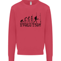 Evolution of Rugby Player Union Funny Mens Sweatshirt Jumper Heliconia