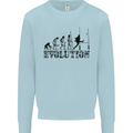 Evolution of Rugby Player Union Funny Mens Sweatshirt Jumper Light Blue