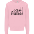 Evolution of Rugby Player Union Funny Mens Sweatshirt Jumper Light Pink