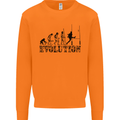 Evolution of Rugby Player Union Funny Mens Sweatshirt Jumper Orange