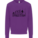 Evolution of Rugby Player Union Funny Mens Sweatshirt Jumper Purple
