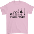 Evolution of Rugby Player Union Funny Mens T-Shirt Cotton Gildan Light Pink