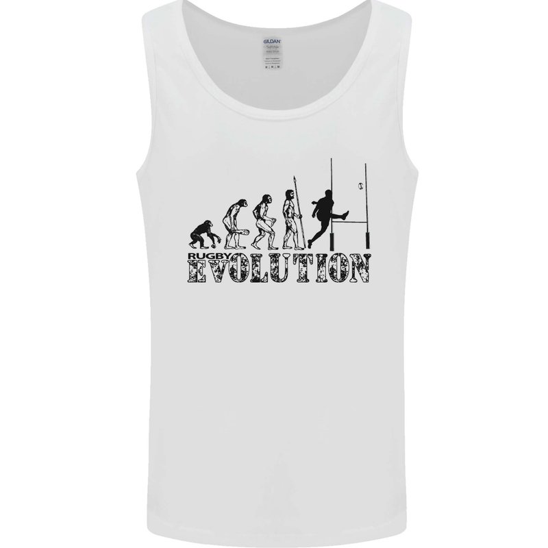 Evolution of Rugby Player Union Funny Mens Vest Tank Top White