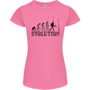 Evolution of Rugby Player Union Funny Womens Petite Cut T-Shirt Azalea