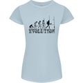 Evolution of Rugby Player Union Funny Womens Petite Cut T-Shirt Light Blue