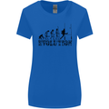 Evolution of Rugby Player Union Funny Womens Wider Cut T-Shirt Royal Blue