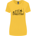 Evolution of Rugby Player Union Funny Womens Wider Cut T-Shirt Yellow