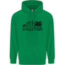 Evolution of Welsh Rugby Player Union Funny Childrens Kids Hoodie Irish Green