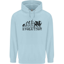 Evolution of Welsh Rugby Player Union Funny Childrens Kids Hoodie Light Blue