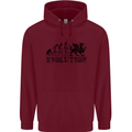 Evolution of Welsh Rugby Player Union Funny Childrens Kids Hoodie Maroon