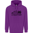 Evolution of Welsh Rugby Player Union Funny Childrens Kids Hoodie Purple
