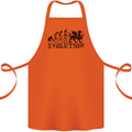 Evolution of Welsh Rugby Player Union Funny Cotton Apron 100% Organic Orange
