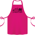 Evolution of Welsh Rugby Player Union Funny Cotton Apron 100% Organic Pink