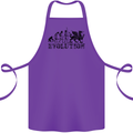 Evolution of Welsh Rugby Player Union Funny Cotton Apron 100% Organic Purple