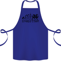 Evolution of Welsh Rugby Player Union Funny Cotton Apron 100% Organic Royal Blue