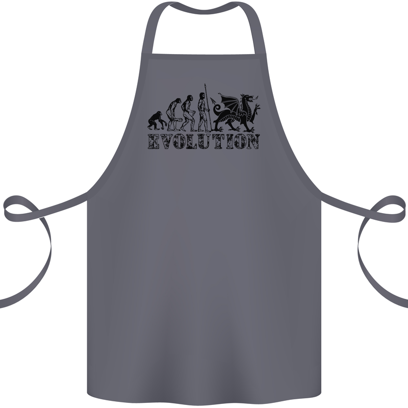 Evolution of Welsh Rugby Player Union Funny Cotton Apron 100% Organic Steel