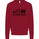 Evolution of Welsh Rugby Player Union Funny Kids Sweatshirt Jumper Red