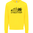 Evolution of Welsh Rugby Player Union Funny Kids Sweatshirt Jumper Yellow