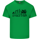 Evolution of Welsh Rugby Player Union Funny Kids T-Shirt Childrens Irish Green