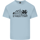 Evolution of Welsh Rugby Player Union Funny Kids T-Shirt Childrens Light Blue