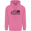 Evolution of Welsh Rugby Player Union Funny Mens 80% Cotton Hoodie Azelea