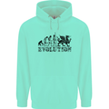 Evolution of Welsh Rugby Player Union Funny Mens 80% Cotton Hoodie Peppermint