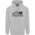 Evolution of Welsh Rugby Player Union Funny Mens 80% Cotton Hoodie Sports Grey