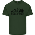 Evolution of Welsh Rugby Player Union Funny Mens Cotton T-Shirt Tee Top Forest Green