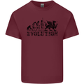 Evolution of Welsh Rugby Player Union Funny Mens Cotton T-Shirt Tee Top Maroon