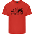 Evolution of Welsh Rugby Player Union Funny Mens Cotton T-Shirt Tee Top Red