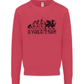 Evolution of Welsh Rugby Player Union Funny Mens Sweatshirt Jumper Heliconia
