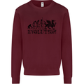 Evolution of Welsh Rugby Player Union Funny Mens Sweatshirt Jumper Maroon