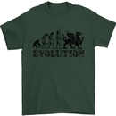 Evolution of Welsh Rugby Player Union Funny Mens T-Shirt Cotton Gildan Forest Green