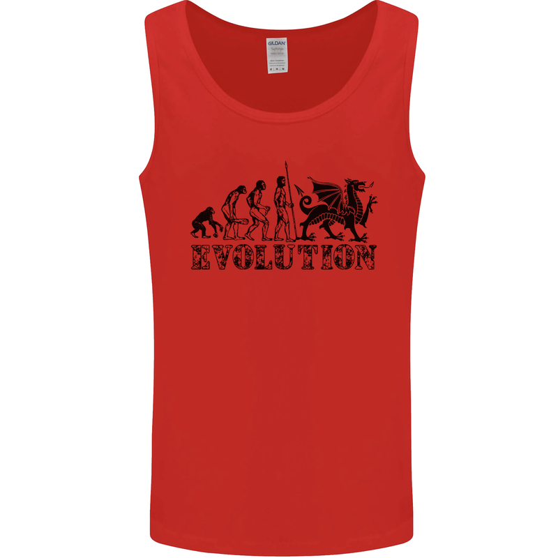 Evolution of Welsh Rugby Player Union Funny Mens Vest Tank Top Red