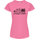 Evolution of Welsh Rugby Player Union Funny Womens Petite Cut T-Shirt Azalea